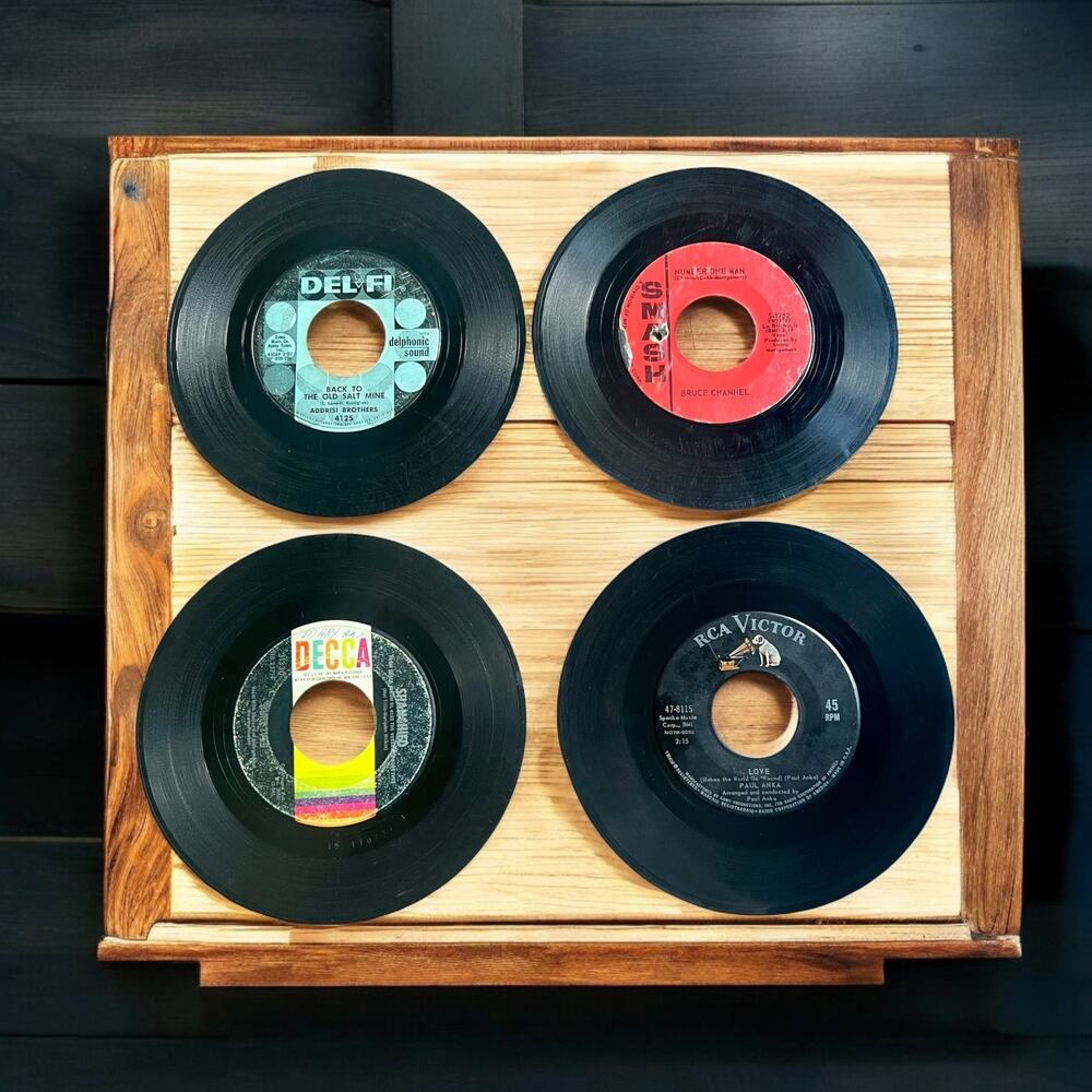 Vintage Vinyl Records-Burl Ives-Paul Anka-Bruce Channel-Addrisi Brothers-Set (4)
